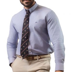 Camisa mangas largas slim fit cuello flex - Caballero