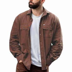 Camisa mangas largas lisa con dos bolsillos - Viyela Soft - Caballero